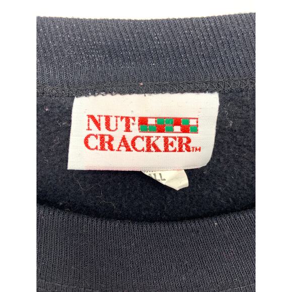 Vtg Nut Cracker Christmas Santa White Puff Paint Holidays Crewneck Sweater Sz S - Picture 5 of 8